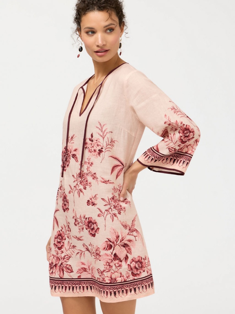 Johnny Was Kimono Sleeve Dress
